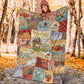Sewing Handcrafted With Love Flannel Blanket For Bed Sofa And Reading Nook Decor