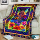Dragon Colorful Floral Flannel Blanket For Living Room And Bedroom Styling