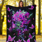 Breast Cancer Awareness Butterfly Flannel Blanket For Cozy Home Lounging And Gifting