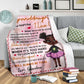Black Girl To My Granddaughter African Flannel Blanket For Relaxing At Home And Travel