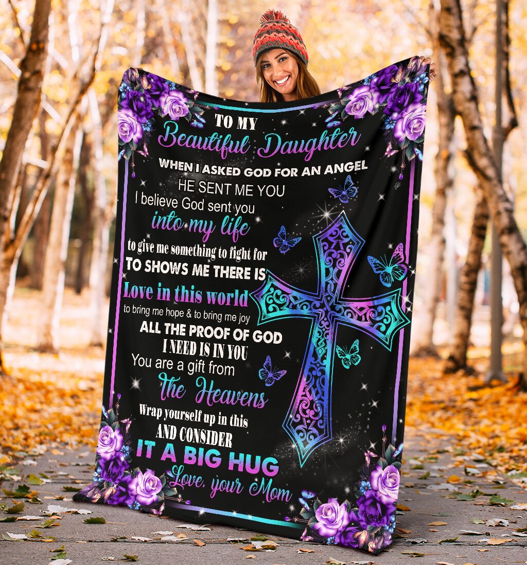 God I Asked God For A Best Friend Christian Flannel Blanket For Bed Sofa And Reading Nook Decor