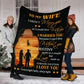 Firefighter To My Husband Fathers Day Flannel Blanket For Bedroom Couch And Daily Comfort