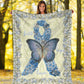 Diabetes Awareness Butterfly Flannel Blanket For Cozy Home Lounging And Gifting
