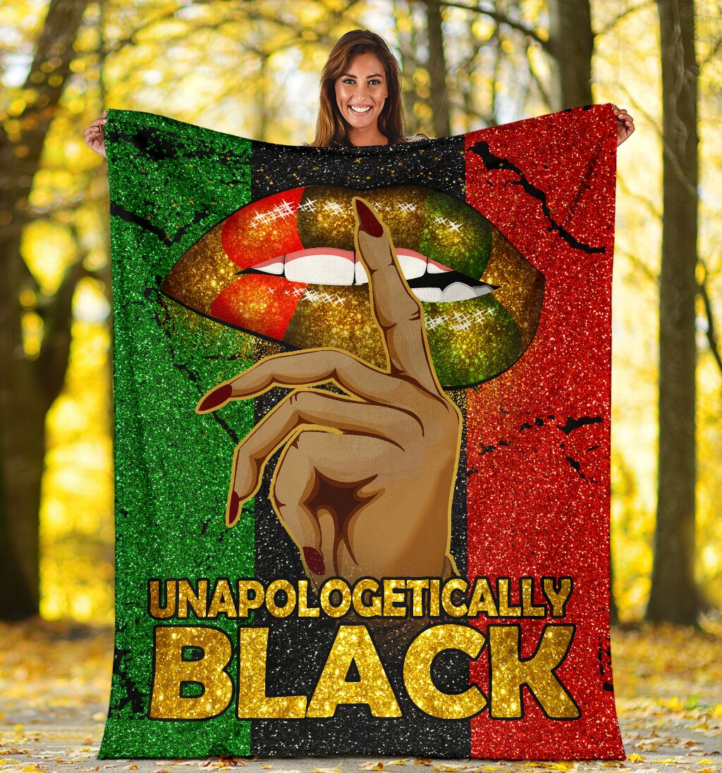 Black Woman Unapologetically Black African American Flannel Blanket For Cozy Home Lounging And Gifting