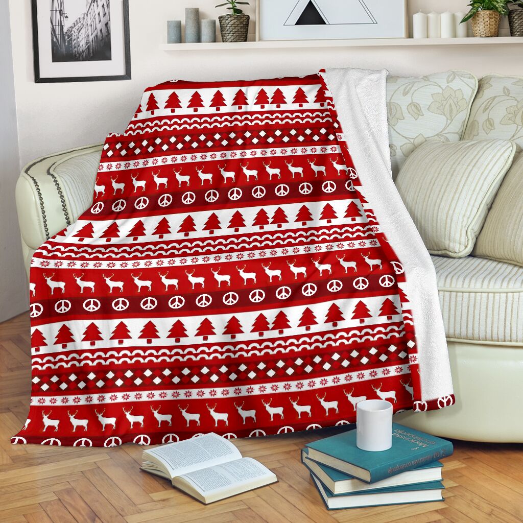 Christmas Simple But Nice Flannel Blanket For Soft Bed Couch And Home Comfort