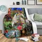 Dragon Christmas Love Flannel Blanket For Relaxing At Home And Travel