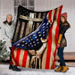 Jesus American Flag Christian Flannel Blanket For Bedroom Couch And Daily Comfort