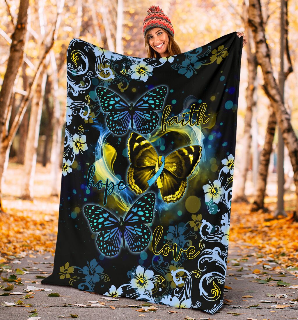 Down Syndrome Awareness Flannel Blanket For Bed Sofa And Reading Nook Decor