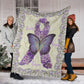 Fibromyalgia Awareness Faith Hope Love Flannel Blanket For Bedroom Couch And Daily Comfort