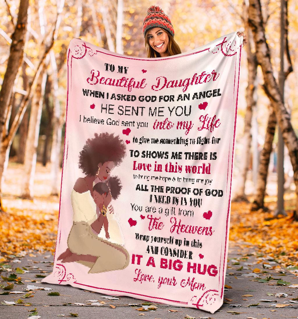 African American I Asked God For A Best Friend Flannel Blanket For Cozy Home Lounging And Gifting