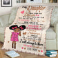 Black Girl To My Daughter African American Flannel Blanket For Living Room And Bedroom Styling