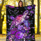 Turtle Purple Turtle Flannel Blanket For Cozy Home Lounging And Gifting