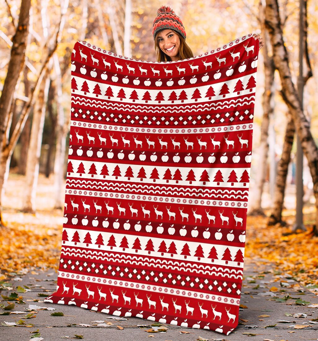 Christmas Teacher Simple Pattern Flannel Blanket For Bed Sofa And Reading Nook Decor