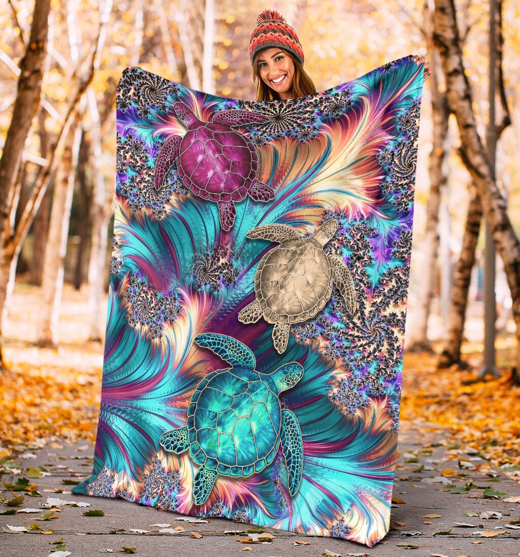 Turtle Magic Flannel Blanket For Bed Sofa And Reading Nook Decor
