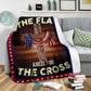 God Stand For The Flag American Flag Christian Flannel Blanket For Relaxing At Home And Travel