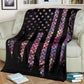 Mermaid Scales American Flag Flannel Blanket For Living Room And Bedroom Styling