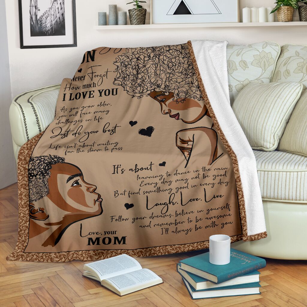 Africa To My Son African American Flannel Blanket For Soft Bed Couch And Home Comfort