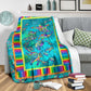 Colorful Turtle Lover Flannel Blanket For Relaxing At Home And Travel
