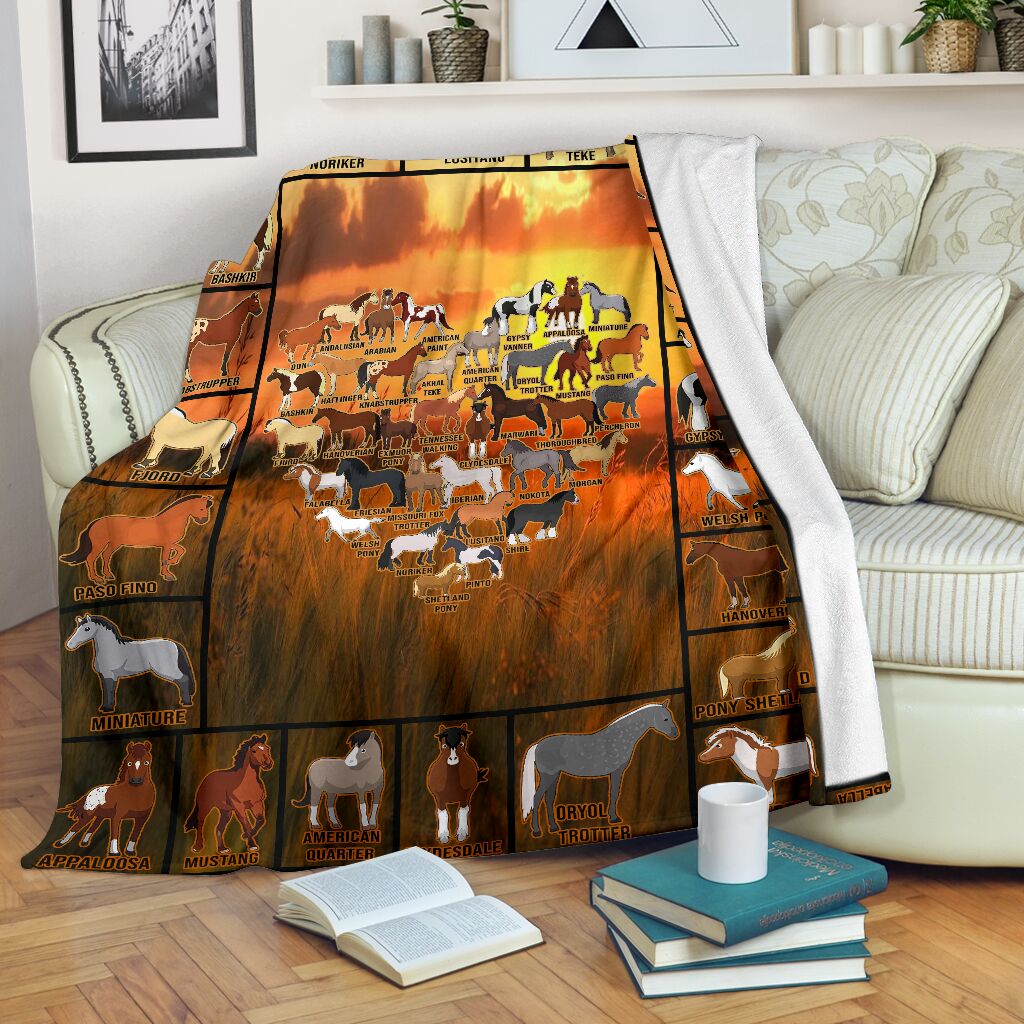 Horse I Love Horses Flannel Blanket For Soft Bed Couch And Home Comfort