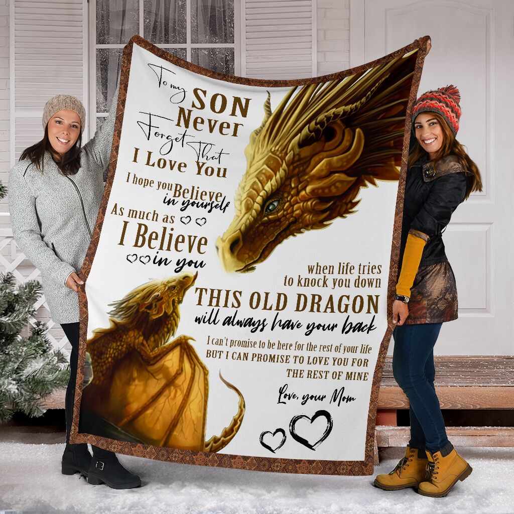 Dragon To My Son Lover Flannel Blanket For Bedroom Couch And Daily Comfort