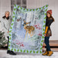 Hunting Deer Christmas Flannel Blanket For Bedroom Couch And Daily Comfort