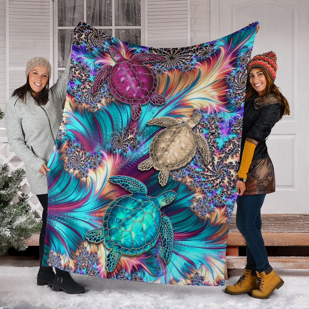 Turtle Magic Flannel Blanket For Bedroom Couch And Daily Comfort