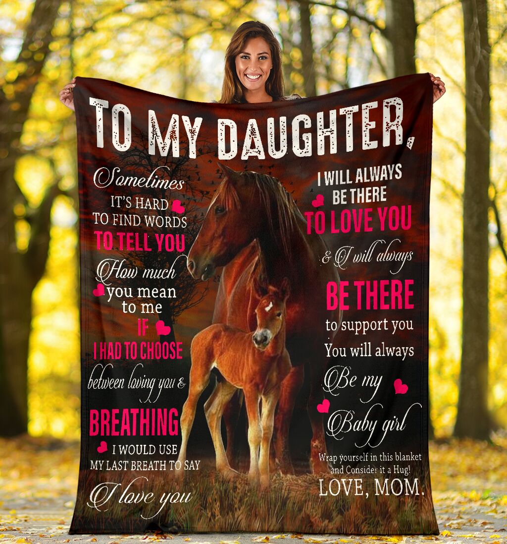 Horse Daughter Gift Flannel Blanket For Cozy Home Lounging And Gifting