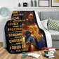 Black Girl God Says You Are African American Flannel Blanket For Relaxing At Home And Travel