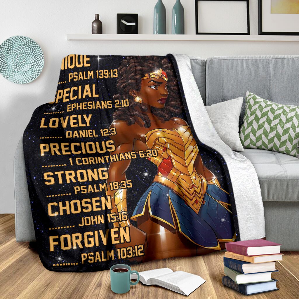 Black Girl God Says You Are African American Flannel Blanket For Relaxing At Home And Travel