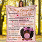 Black Girl To My Daughter African American Lovely Flannel Blanket For Cozy Home Lounging And Gifting