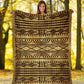 Ethnic Love Beautiful Life Flannel Blanket For Cozy Home Lounging And Gifting
