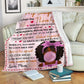 Black Girl To My Daughter African American Flannel Blanket For Soft Bed Couch And Home Comfort