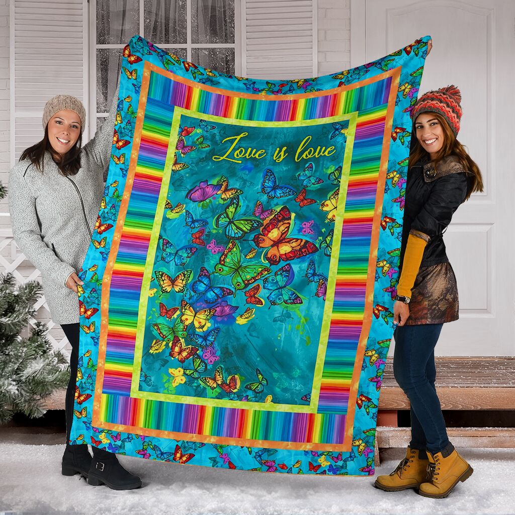 LGBT Love Is Love Support Color Flannel Blanket For Bedroom Couch And Daily Comfort
