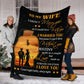 Police To My Husband Fathers Day Officer Flannel Blanket For Bedroom Couch And Daily Comfort