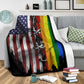 LGBT Rainbow American Flag Flannel Blanket For Relaxing At Home And Travel
