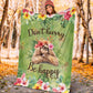 Sloth Don't Hurry Be Happy Flannel Blanket For Bed Sofa And Reading Nook Decor