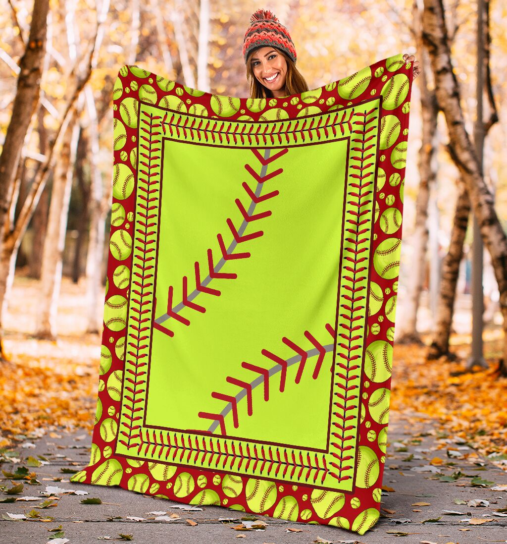 Softball Love Sport In Life Flannel Blanket For Bed Sofa And Reading Nook Decor