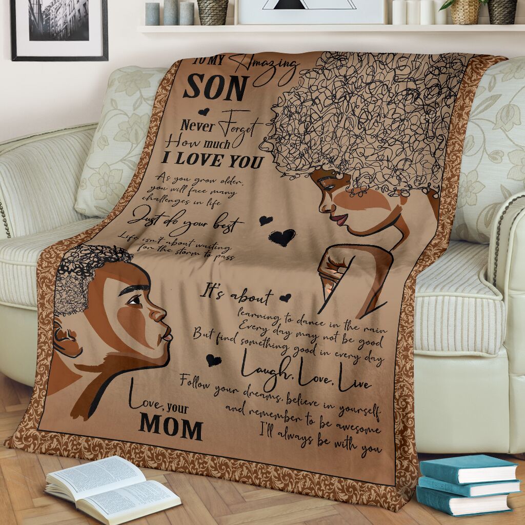 Africa To My Son African American Flannel Blanket For Living Room And Bedroom Styling