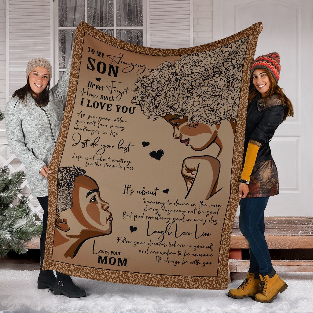 Africa To My Son African American Flannel Blanket For Bedroom Couch And Daily Comfort