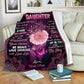Breast Cancer To My Daughter Be Brave Flannel Blanket For Soft Bed Couch And Home Comfort