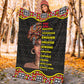 Black Girl God Says You Are African American Strong Flannel Blanket For Bed Sofa And Reading Nook Decor