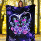 Butterfly Love Rose In The Night Flannel Blanket For Cozy Home Lounging And Gifting