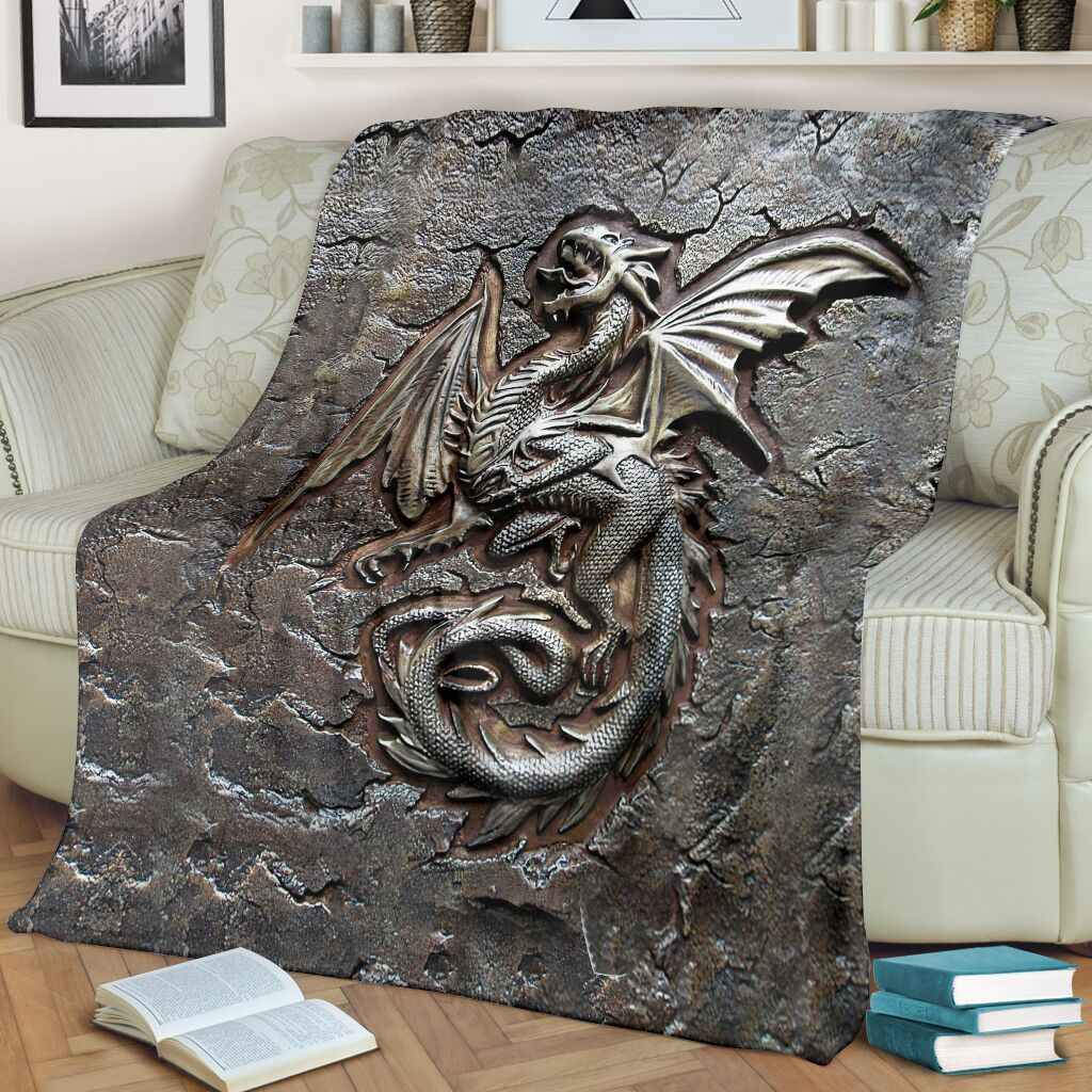 Dragon Protects Your Life Flannel Blanket For Living Room And Bedroom Styling