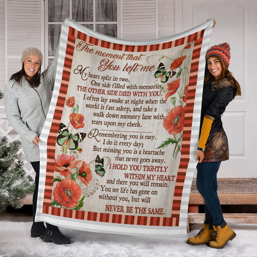 Butterfly The Moment Memorial Flannel Blanket For Cozy Home Lounging And Gifting