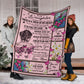 Breast Cancer To My Daughter Breast Cancer Awareness Pink Flannel Blanket For Bedroom Couch And Daily Comfort