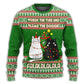 Cat Wrecks Tree Meowy Christmas – Sweater - Ugly Christmas Sweater