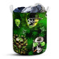 S: 17.72”x13.78” (45x35 cm) Skull Let's Get High Green - Laundry Basket - Owls Matrix LTD