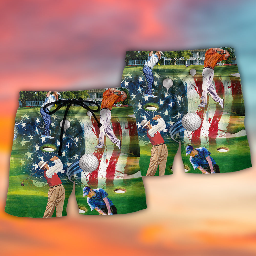 Golf Independence Day American - Beach Short - Owls Matrix LTD