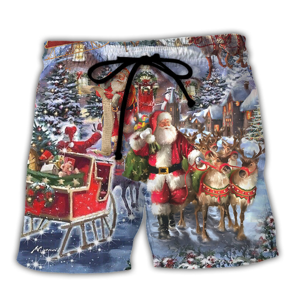 Christmas Santa Comes Tonight – Beach Short