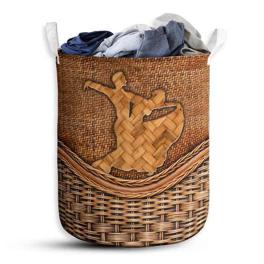 S: 17.72”x13.78” (45x35 cm) Ballroom Dance Rattan Teaxture - Laundry Basket - Owls Matrix LTD
